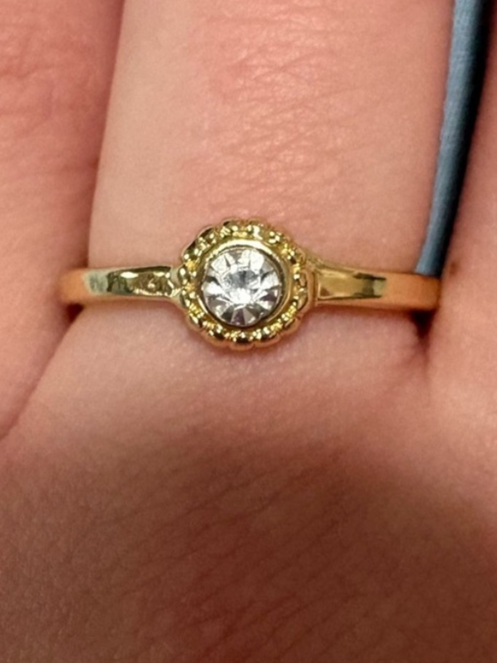3 for $14 Elegant Gold Ring with Clear Stone size 7
